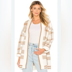 House of Harlow 1960 x REVOLVE Kato Cardigan in Beige Plaid - Size Small